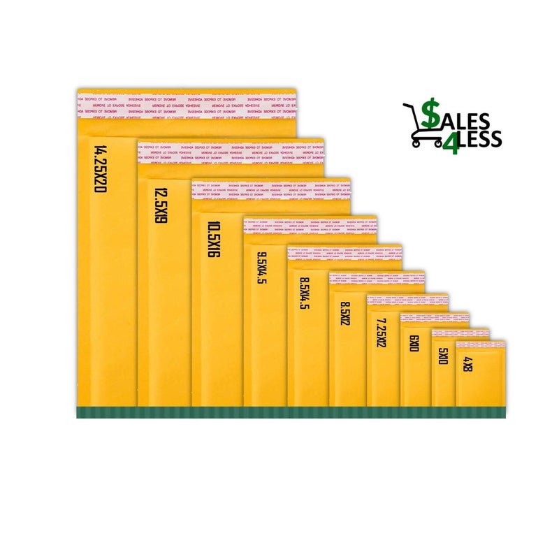 SALES4LESS #0 Kraft Bubble Mailers 6X10 Inches Shipping Padded Envelopes Self Seal Waterproof Cushioned Mailer 10 Pack  KBMVR_6X10-10 - Image 5